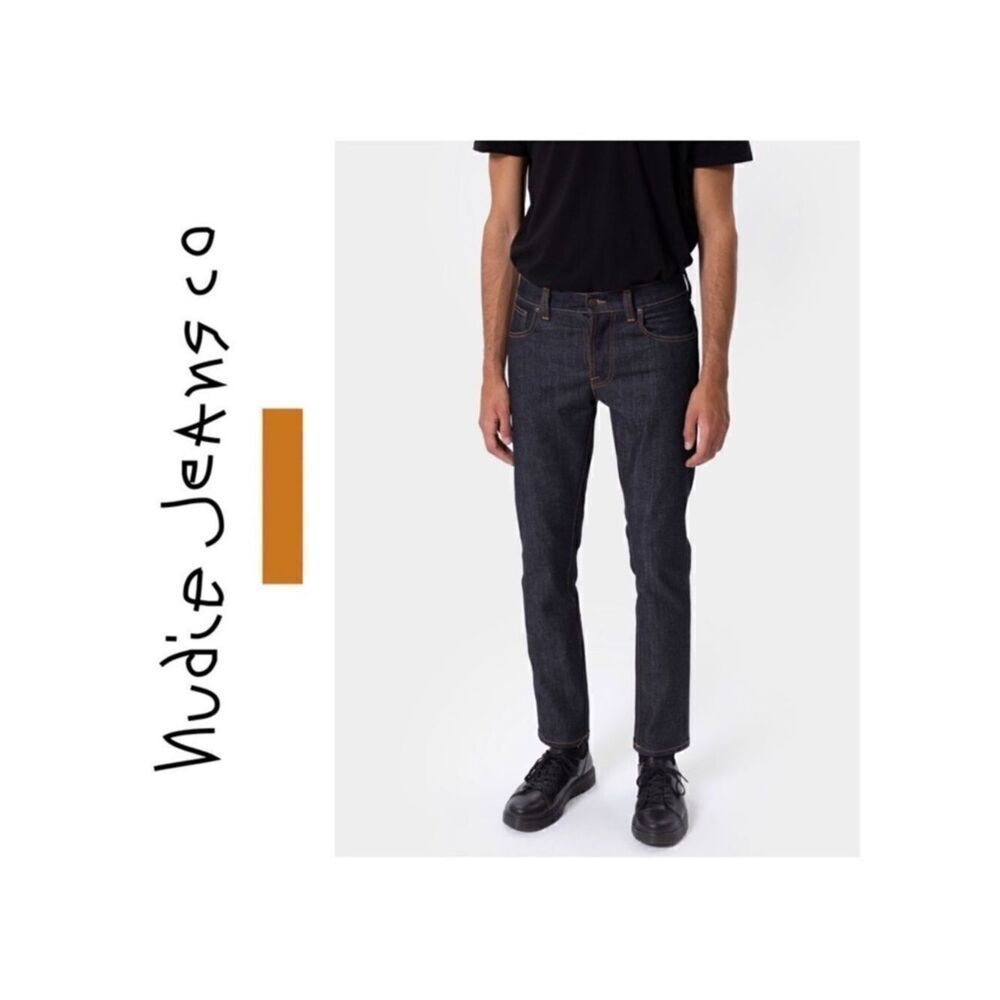 Nudie Grim Tim Dry Open Navy Comfort Stretch Jeans